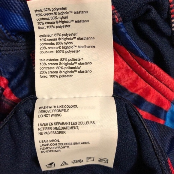 Nwt - SPEEDO One Piece PRO LT Swimsuit in Red, White & Blue - Size 12 - Picture 6 of 9